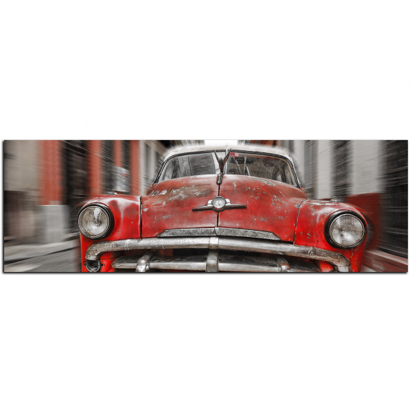 Obraz na plátně - Klasické americké auto - panoráma